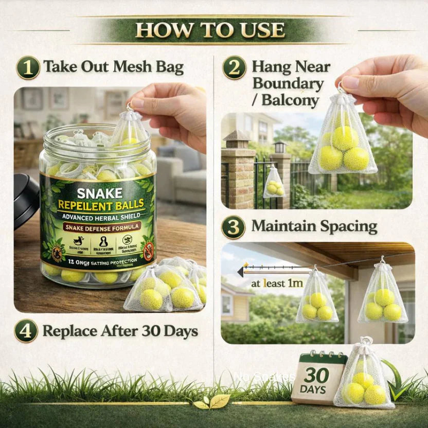 Snake Repellent Balls - Advanced Herbal Shield Protection pack of 2