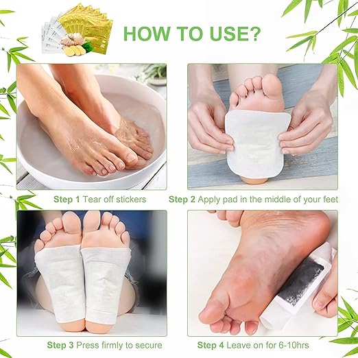 Premium Body Detox Foot Patches – Pack of 20 🎁 BUY 1 GET 1 FREE 🔥